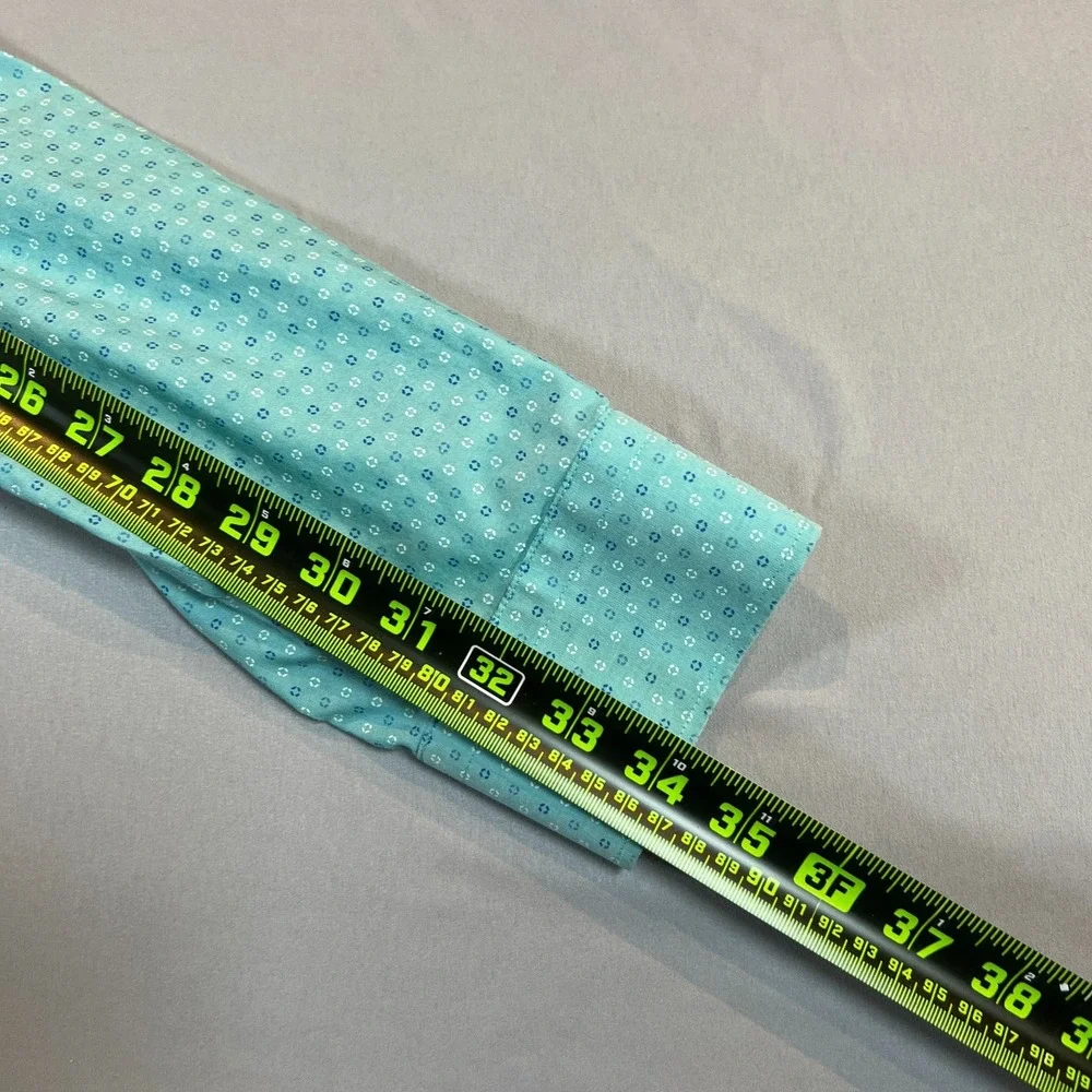 Banana Republic Dress Shirt Mens L 16-16.5 Aqua Cotton Button Up Spread Collar